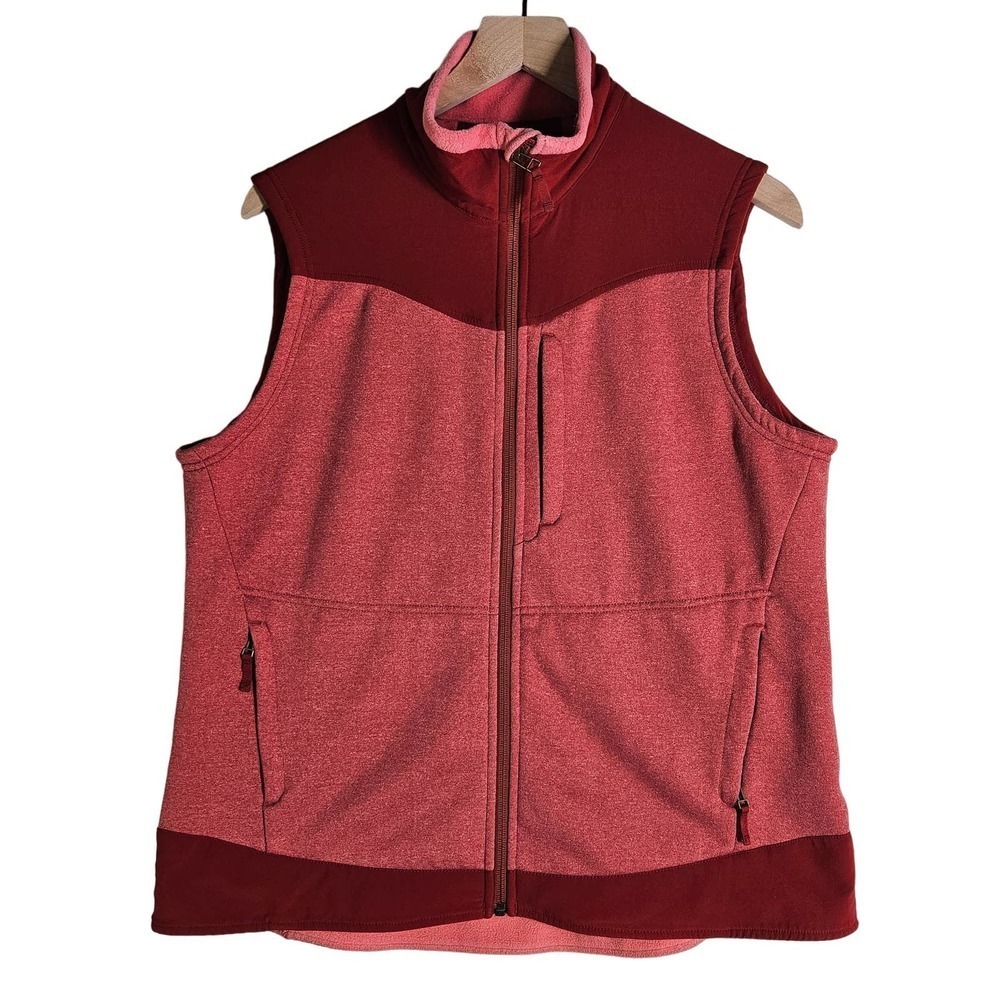 ExOfficio Dri Release Fleece Zip Vest Women's L Heather Pink Red